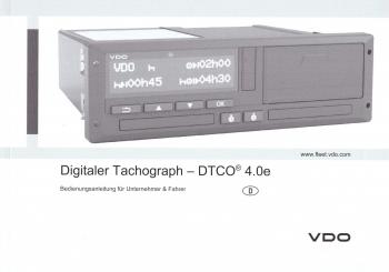 Bedienungsanleitung DTCO 1381 DE Rel. 4.1 